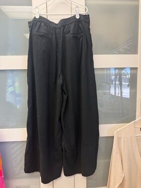 Banana Republic Black Wide-Leg Elastic Waist Pants for women